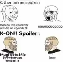 Free download Other anime spoiler vs K - ON!! Spoiler [ Meme ] free photo or picture to be edited with GIMP online image editor